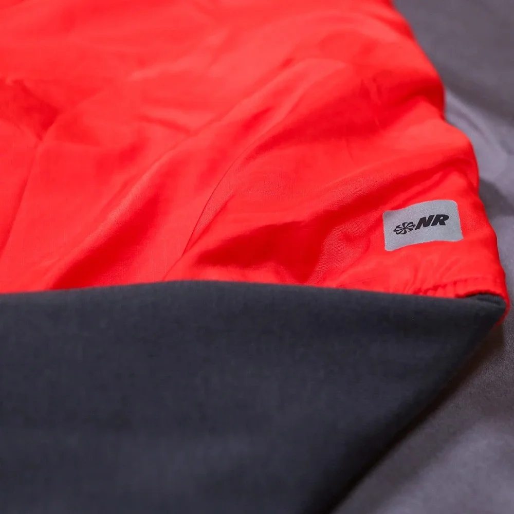 Nike Running Dri-FIT Hybrid Windbreaker Fleece Hooded Jacket Red Reflective S